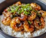 Honey Garlic Shrimp with Glossy Sauce and Charred Edges