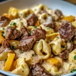 Indulge in Philly Cheesesteak Tortellini Pasta Bliss