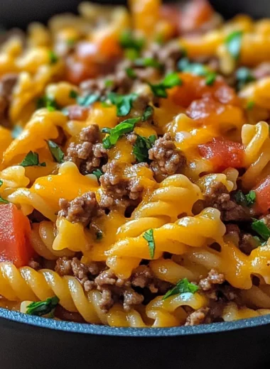 One Pot Beef Taco Pasta