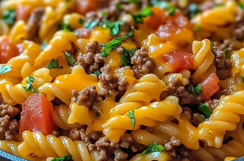 One Pot Beef Taco Pasta
