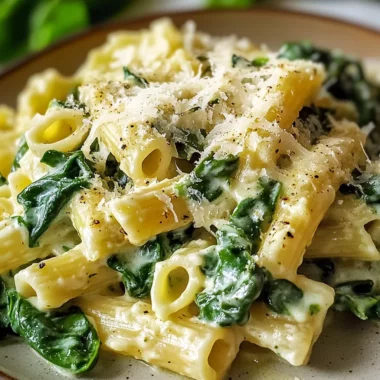 Parmesan Spinach Pasta - moanaskitchen
