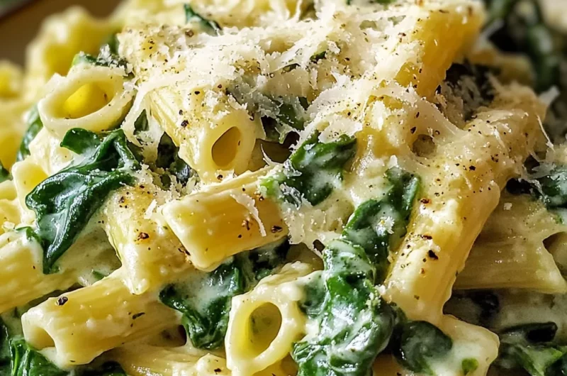 Parmesan Spinach Pasta - moanaskitchen