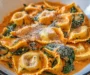 Quick Tortelloni with Spinach in a Creamy Tomato Sauce