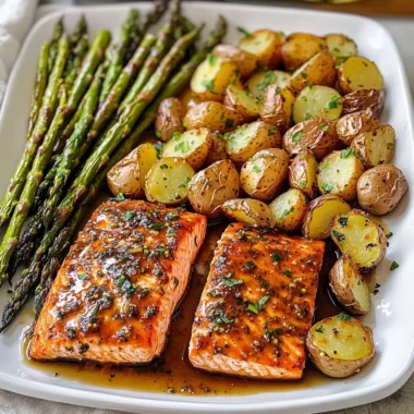 Sheet Pan Maple Dijon Glazed Salmon