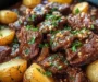 Slow Cooker Garlic Butter Beef with Potatoes