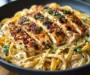Spicy Cajun Chicken Linguine in Creamy Garlic Parmesan Sauce