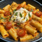 Spicy burrata rigatoni