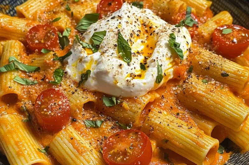Spicy burrata rigatoni