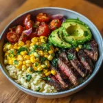 Steak Avocado Corn Bowl
