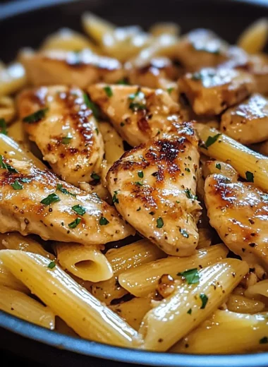Sticky Smoky Garlic Butter Chicken Pasta