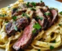 Bold Garlic Parmesan Steak Pasta