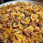 Bowtie Pasta with Ground Beef