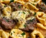 Cheesesteak Tortellini in Rich Provolone Sauce