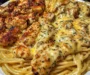 Cheesy Herb Chicken Spaghetti in Velvety Alfredo Sauce
