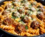 Cheesy One-Pan Honey BBQ Meatball Pasta