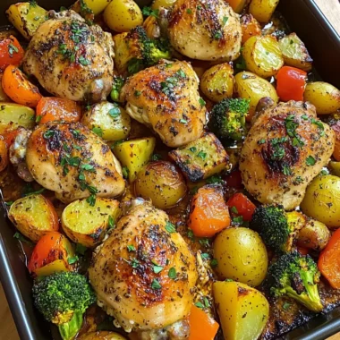 Crazy Good Herb-Roasted Chicken & Veggie Tray Bake