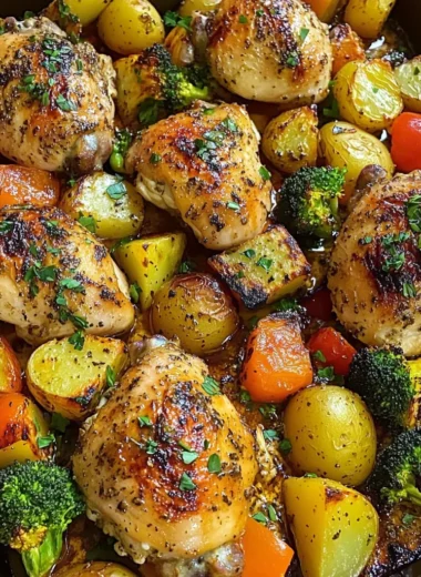 Crazy Good Herb-Roasted Chicken & Veggie Tray Bake