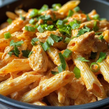 Creamy Bold Buffalo Parmesan Chicken Penne