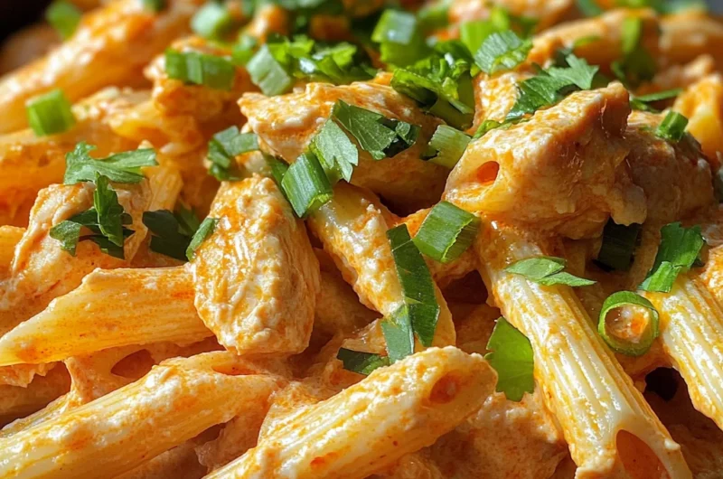 Creamy Bold Buffalo Parmesan Chicken Penne