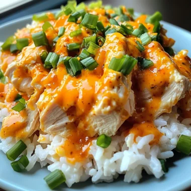 Creamy Buffalo Ranch Chicken Rice