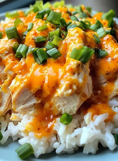 Creamy Buffalo Ranch Chicken Rice