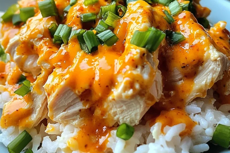 Creamy Buffalo Ranch Chicken Rice