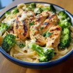 Creamy Chicken Broccoli Fettuccine Alfredo