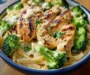 Creamy Chicken Broccoli Fettuccine Alfredo