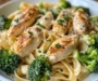 Creamy Chicken Broccoli Fettuccine Alfredo