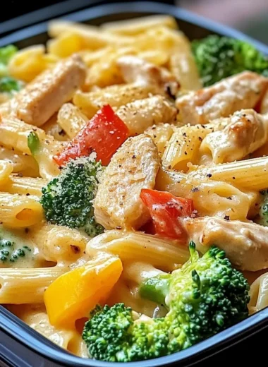 Creamy Chicken Penne with Broccoli & Peppers