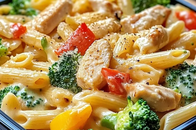 Creamy Chicken Penne with Broccoli & Peppers