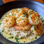 Creamy Garlic Butter Shrimp with Fluffy Rice