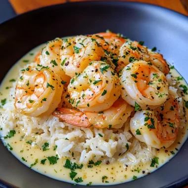 Creamy Garlic Butter Shrimp with Fluffy Rice