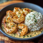 Creamy Garlic Butter Shrimp with Herbed Rice