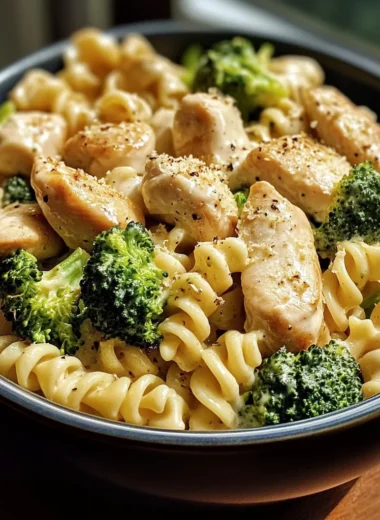 Creamy Garlic Chicken & Broccoli Rotini Bliss Bowl
