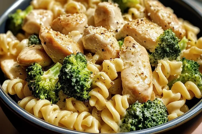 Creamy Garlic Chicken & Broccoli Rotini Bliss Bowl