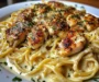 Creamy Garlic Parmesan Chicken Linguine with Mozzarella Garlic Sauce