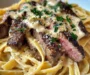 Creamy Garlic Parmesan Steak Pasta