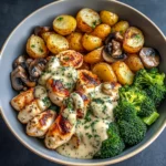 Creamy Herb Gnocchi Bowl with Chicken, Roasted Potatoes & Veggies