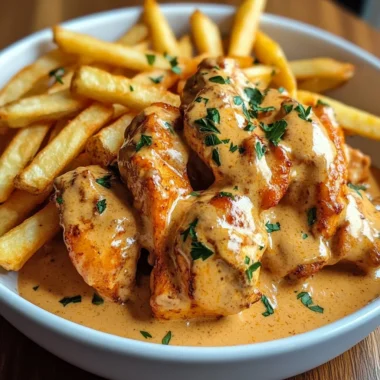 Creamy Paprika Chicken with Golden Fries A Bold Comfort Classic