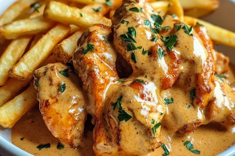 Creamy Paprika Chicken with Golden Fries A Bold Comfort Classic