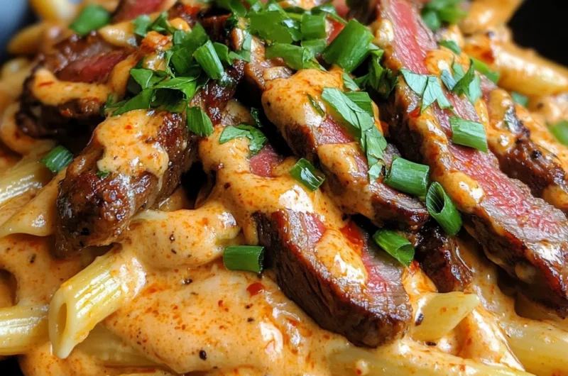 Creamy Smoky Cajun Buffalo Pepper Jack Steak Penne