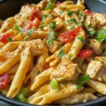 Creamy Spicy Ranch Pepper Jack Cajun Chicken Penne