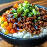 Crispy Honey Garlic Ground Beef Rice Bowl for Cozy Nights