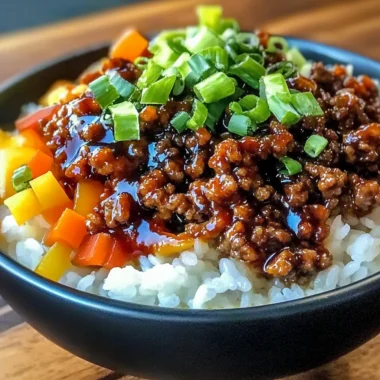 Crispy Honey Garlic Ground Beef Rice Bowl for Cozy Nights