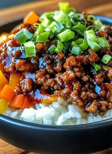 Crispy Honey Garlic Ground Beef Rice Bowl for Cozy Nights