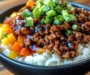Crispy Honey Garlic Ground Beef Rice Bowl for Cozy Nights
