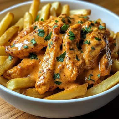 Epic Creamy Chicken Paprika Fries Bowl