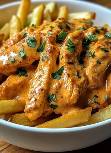 Epic Creamy Chicken Paprika Fries Bowl