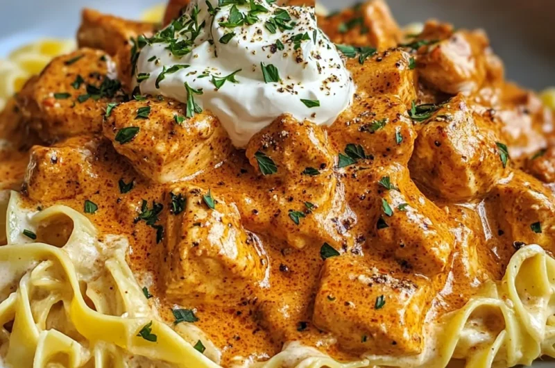 Epic Creamy Paprika Chicken with Egg Noodles & Herbed Sour Cream